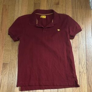 Aeropostale Burgundy Polo with Yellow Accents